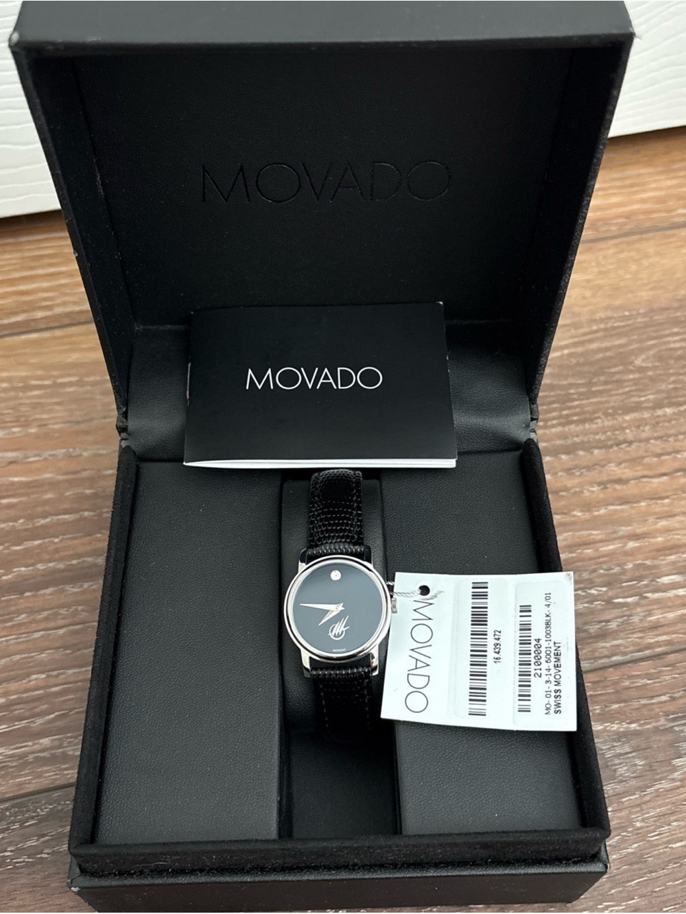 Authentic Movado Museum Women's Watch MO.01.3.14.6001 – Black – New with Box